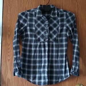 Eddie Bauer Black/White Button Shirt